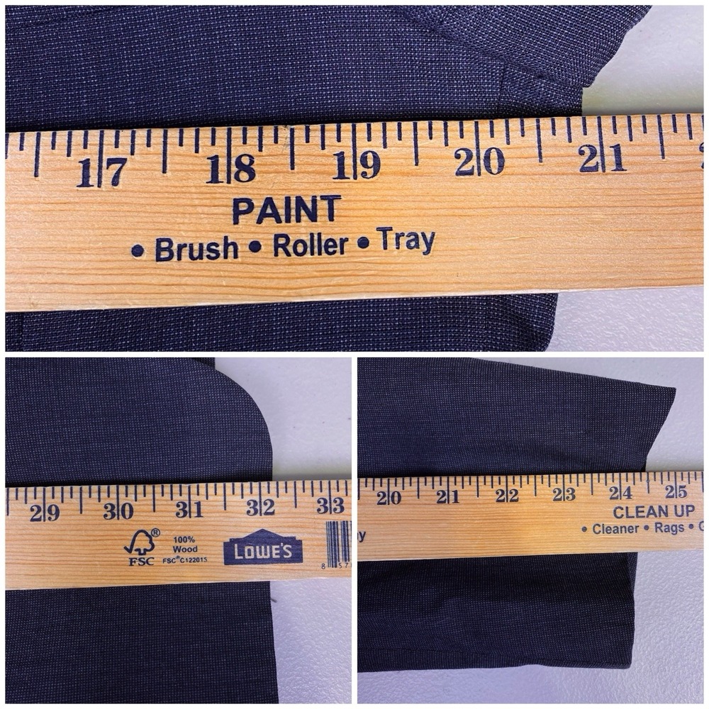 70s 80s Givenchy Gentleman Paris Blazer Suit Jacket (40R) Mens Navy GUC - Picture 6 of 12